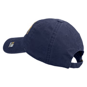 U.S. Army 2nd Infantry Division Embroidered Washed Solid Pigment Dyed Cotton Twill Brass Buckle Cap - Navy OSFM