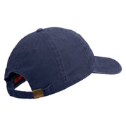 U.S. Army 2nd Infantry Division Embroidered Washed Solid Pigment Dyed Cotton Twill Brass Buckle Cap - Navy OSFM