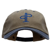 Hiking Directions Embroidered Pigment Dyed Wash Cap - Khaki-Navy OSFM