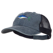 Bluefin Tuna Embroidered Washed Trucker Cap