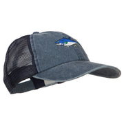 Bluefin Tuna Embroidered Washed Trucker Cap