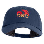 Dragon Game Abbreviation Embroidered Low Profile Cotton Cap - Navy OSFM