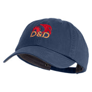 Dragon Game Abbreviation Embroidered Low Profile Cotton Cap - Navy OSFM