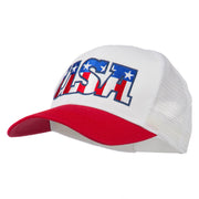 USA Letters Embroidered Mesh Cap