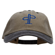 Hiking Directions Embroidered Pigment Dyed Wash Cap - Khaki-Black OSFM