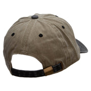 Hiking Directions Embroidered Pigment Dyed Wash Cap - Khaki-Black OSFM