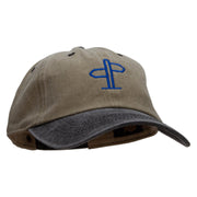 Hiking Directions Embroidered Pigment Dyed Wash Cap - Khaki-Black OSFM