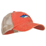 Bluefin Tuna Embroidered Washed Trucker Cap