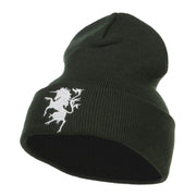 Unicorn Emblem Embroidered Long Beanie