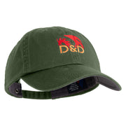 Dragon Game Abbreviation Embroidered Low Profile Cotton Cap - Olive OSFM