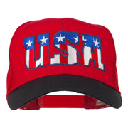 USA Letters Embroidered Mesh Cap