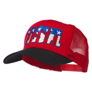 USA Letters Embroidered Mesh Cap