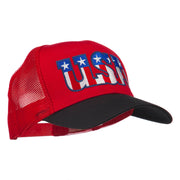 USA Letters Embroidered Mesh Cap