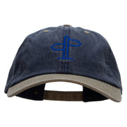 Hiking Directions Embroidered Pigment Dyed Wash Cap - Navy-Khaki OSFM