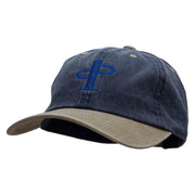 Hiking Directions Embroidered Pigment Dyed Wash Cap - Navy-Khaki OSFM