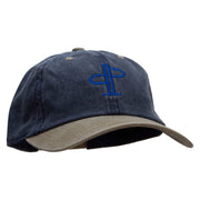 Hiking Directions Embroidered Pigment Dyed Wash Cap - Navy-Khaki OSFM