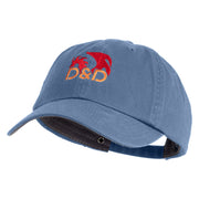 Dragon Game Abbreviation Embroidered Low Profile Cotton Cap - Smokey Blue OSFM