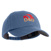 Dragon Game Abbreviation Embroidered Low Profile Cotton Cap - Smokey Blue OSFM