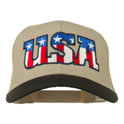 USA Letters Embroidered Mesh Cap