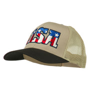 USA Letters Embroidered Mesh Cap