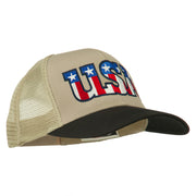 USA Letters Embroidered Mesh Cap