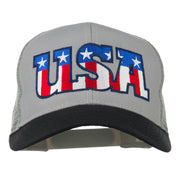 USA Letters Embroidered Mesh Cap