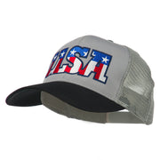 USA Letters Embroidered Mesh Cap