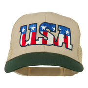 USA Letters Embroidered Mesh Cap