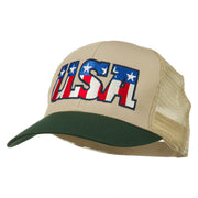 USA Letters Embroidered Mesh Cap