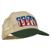 USA Letters Embroidered Mesh Cap