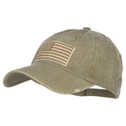 USA Flag Embroidered Washed Dyed Cap