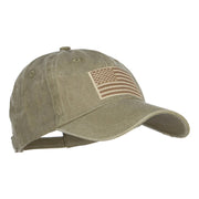 USA Flag Embroidered Washed Dyed Cap