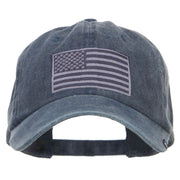 USA Flag Embroidered Washed Dyed Cap