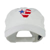 US Flag inside Heart Embroidered Cap