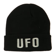 UFO Embroidered Long Beanie