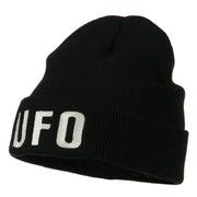 UFO Embroidered Long Beanie