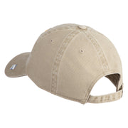 US Air Force Veteran Flag Embroidered Solid Cotton Twill Low Profile Strap Cap - Khaki OSFM