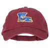 Louisiana State Flag Map Embroidered Low Profile Cotton Cap