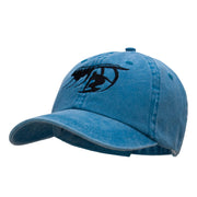 Surfer Catching Waves Embroidered Pigment Dyed Washed Cap