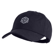 D20 Dice Embroidered Unstructured Cotton Twill Washed Cap - Navy OSFM