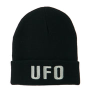 UFO Embroidered Long Beanie