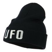 UFO Embroidered Long Beanie