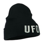 UFO Embroidered Long Beanie