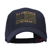 US Airforce Veteran Embroidered Low Profile Cotton Twill Cap