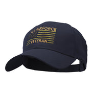 US Airforce Veteran Embroidered Low Profile Cotton Twill Cap