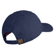 US Air Force Veteran Flag Embroidered Solid Cotton Twill Low Profile Strap Cap - Navy OSFM