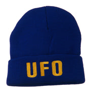 UFO Embroidered Long Beanie