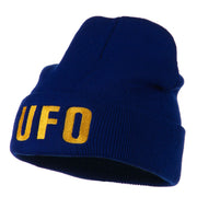 UFO Embroidered Long Beanie