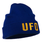 UFO Embroidered Long Beanie