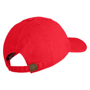 US Air Force Veteran Flag Embroidered Solid Cotton Twill Low Profile Strap Cap - Red OSFM